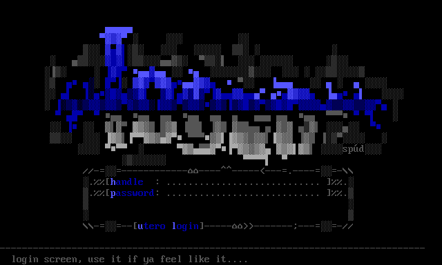 login screen by spud