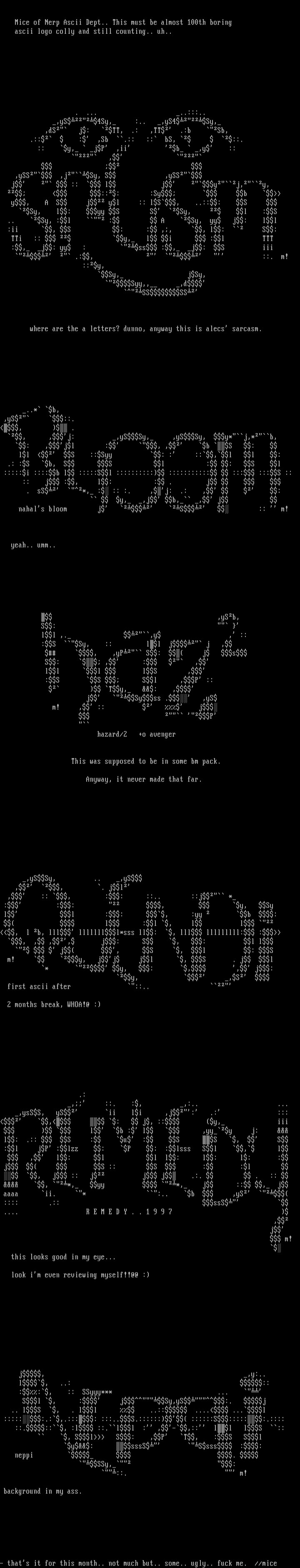 ascii logo colly by mice