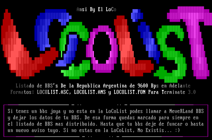 LoCoList Nfo by El LoCo