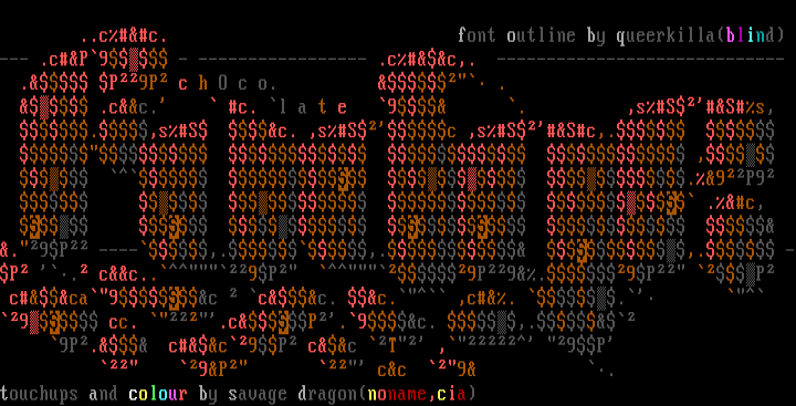 Fudge ascii by Savage Dragon/Qk