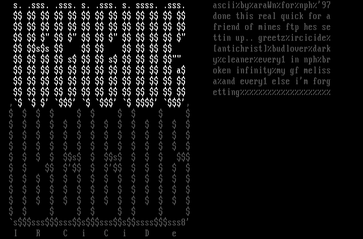 ircicide ftp ascii by araWn