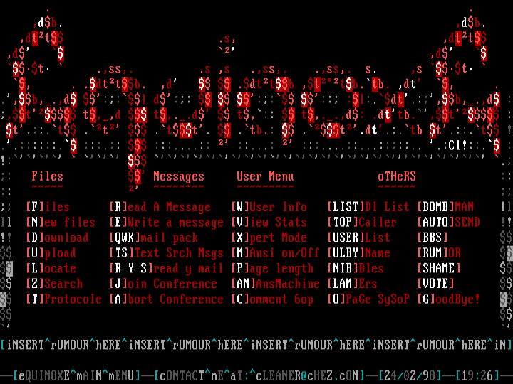 eQUINOXe mAIn mENu by cLEANEr