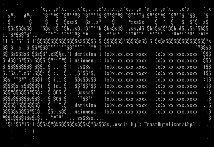 d3rIsion Ma1ne mEnu by frostbyte