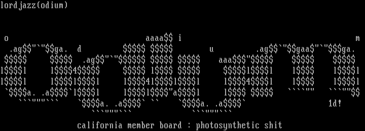 odium member board ascii by lordjazz