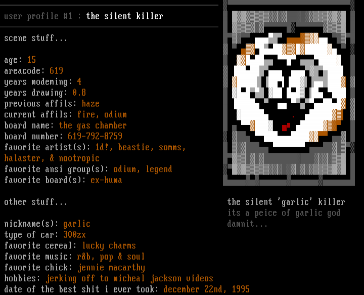 profile #01 : the silent killer by the silent killer