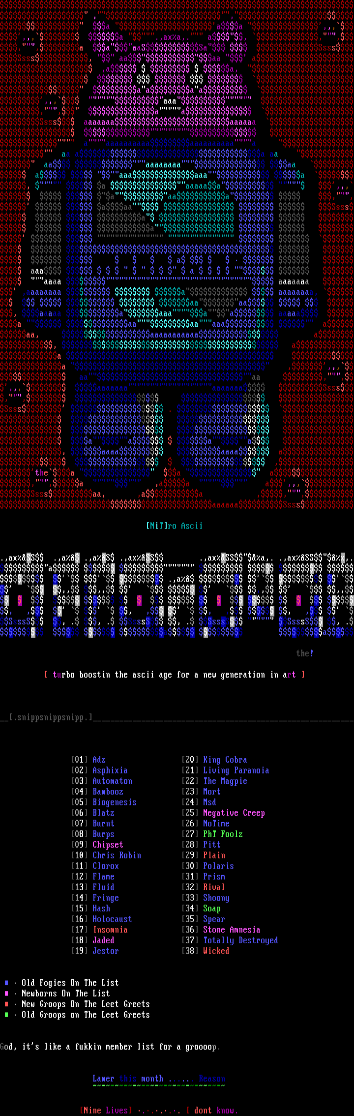 NiTro Ascii by TReND HiPPiE