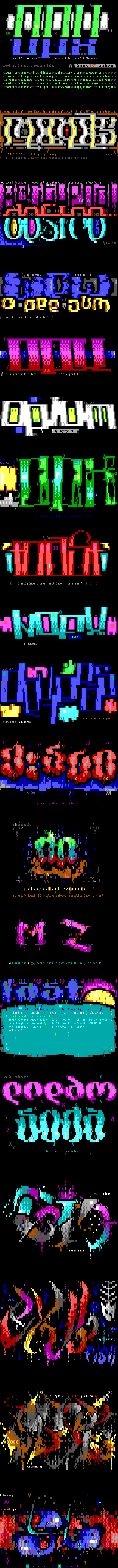 February 1997 Logo Collection by opium members