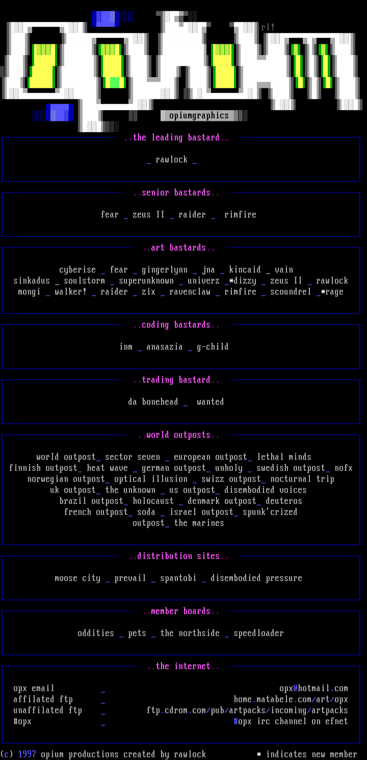 february 1997 member & board list by rawlock (rl!)