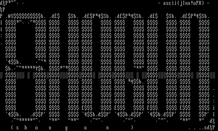 shOGun!ascii <-:-- - by (jInx)