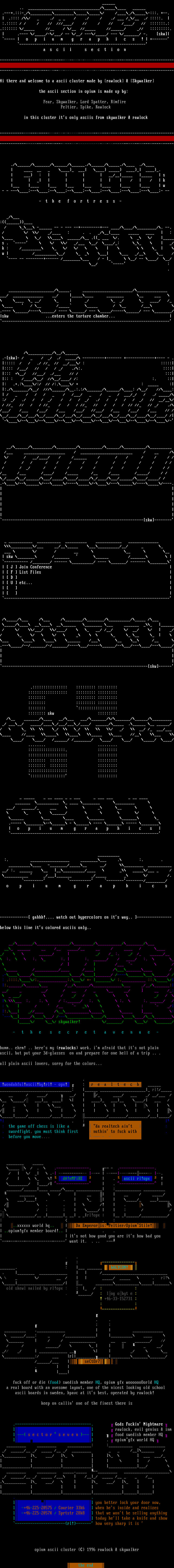 Ascii Cluster by rawlock & skywalker