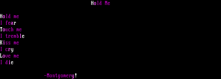 hold me by montgomery