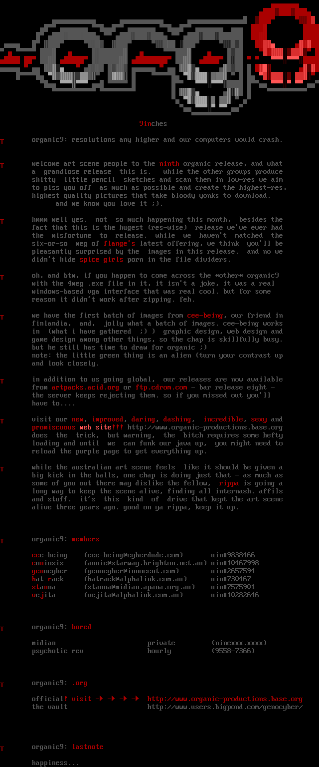 organic news file july mcmxcvii by organic pty. ltd.
