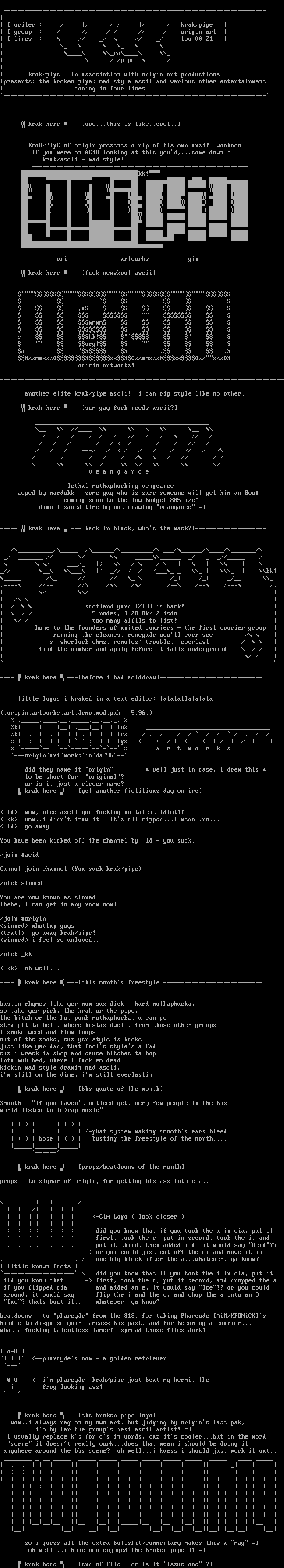 broken/pipe/issue#1? by krak/pipe/ascii