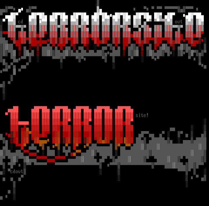 Menu Headers for the terror site by count drakula