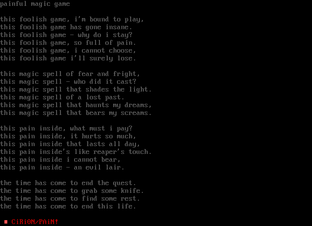 PAiNFUL MAGiC GAME by CiRi0N/PAiN!