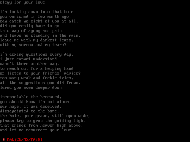 ELEGY F0R Y0UR L0VE by MALiCE/MS/PAiN!