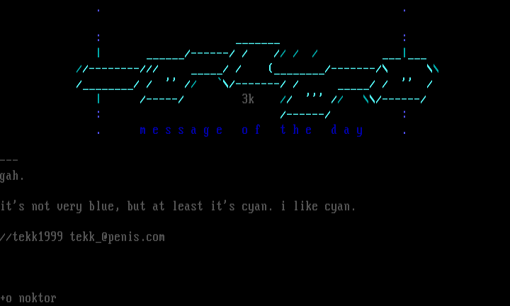 message of the day +o noktor by tekk
