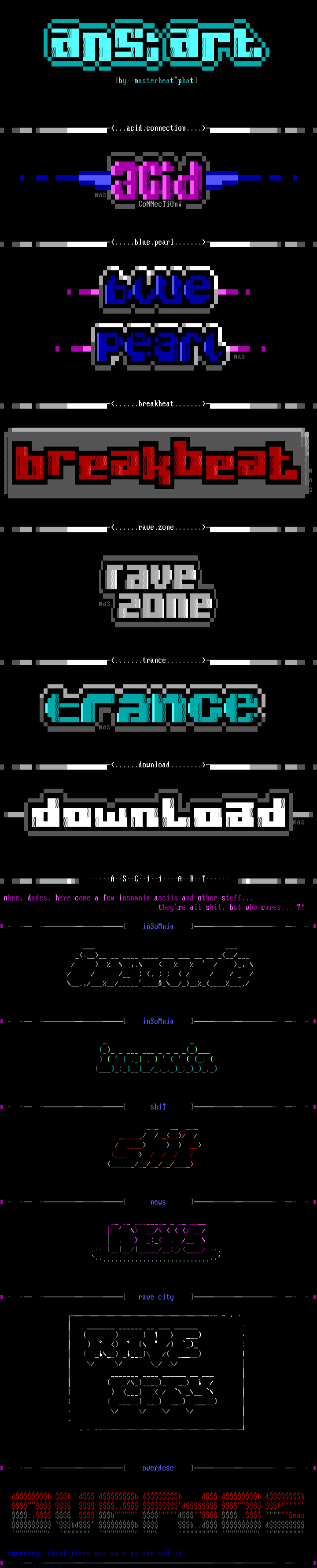 AnSi&AsCii StuFF FoR pHaT by MasterbeaT