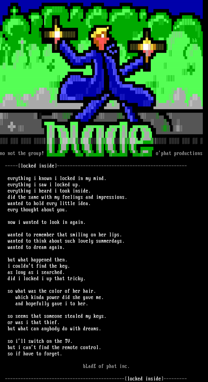 locked inside by blade