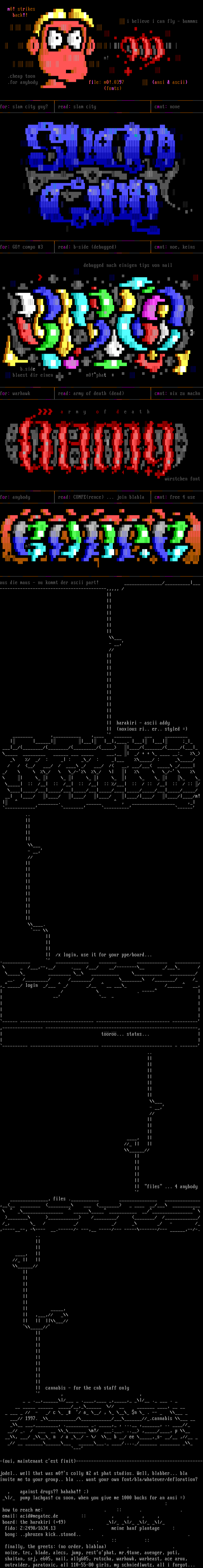 ansi/ascii colly by m0!