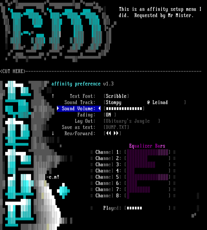 Affinity Setup Menu by embERman