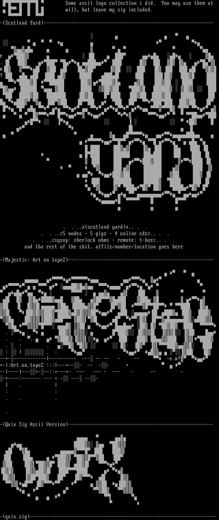 Ascii Colly One by embERman