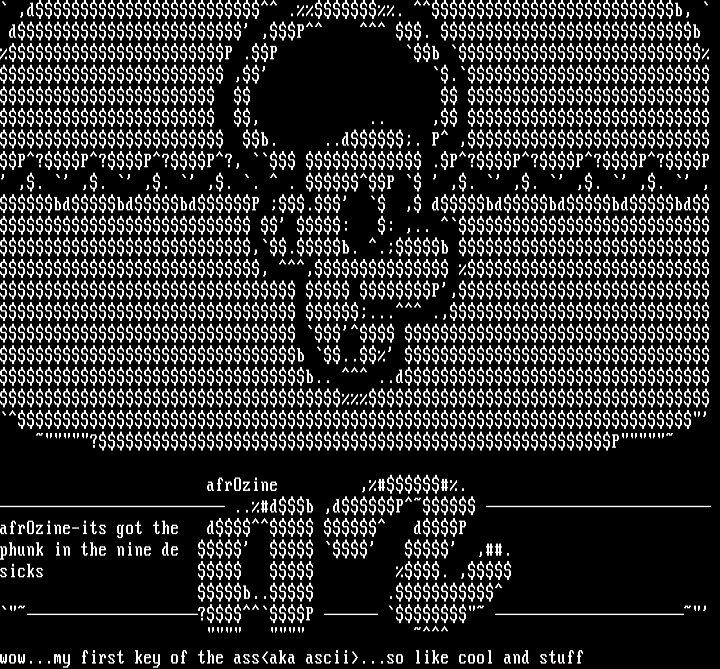 afrOzine ascii promo by armageddon donut