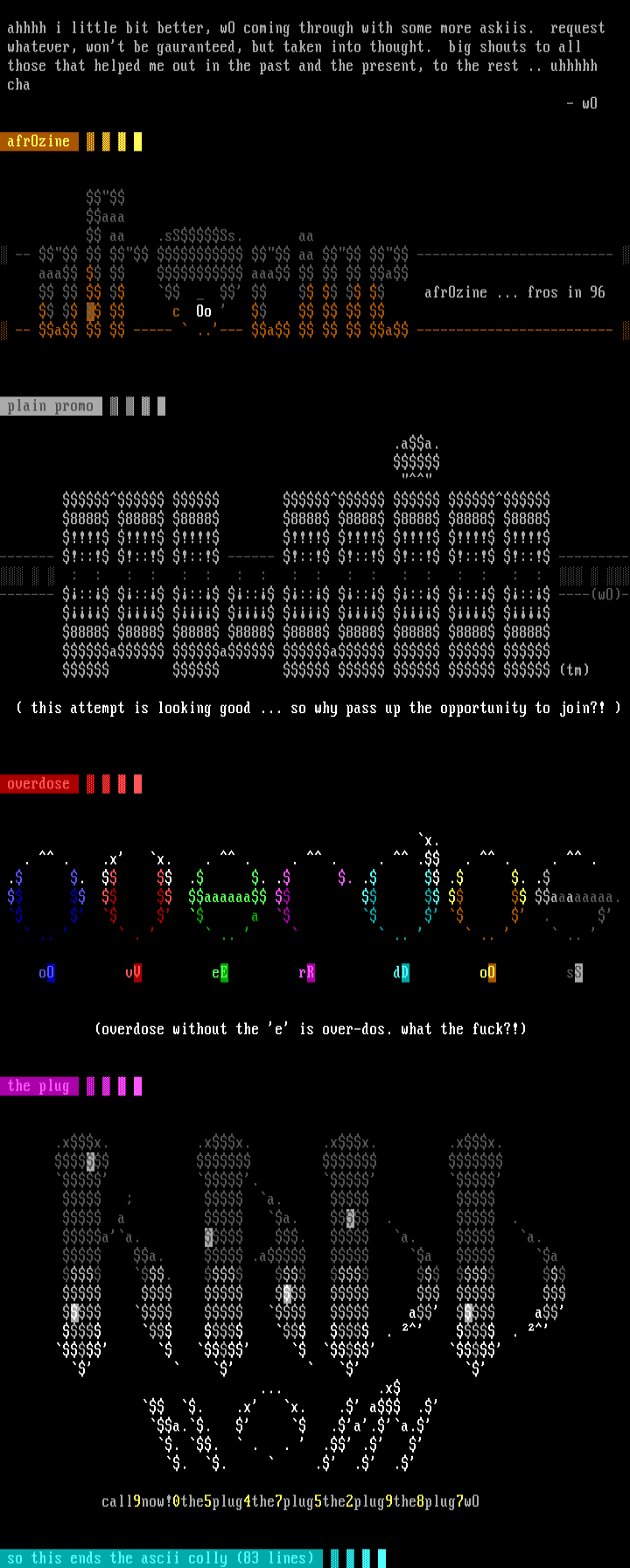 ascii collie by watOr