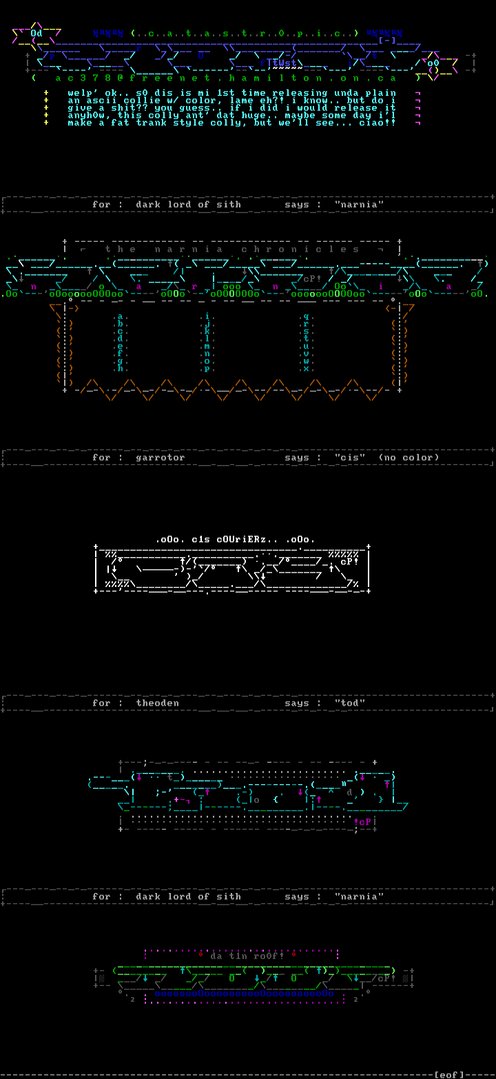 Ascii Cluster by Catastropic Prophet