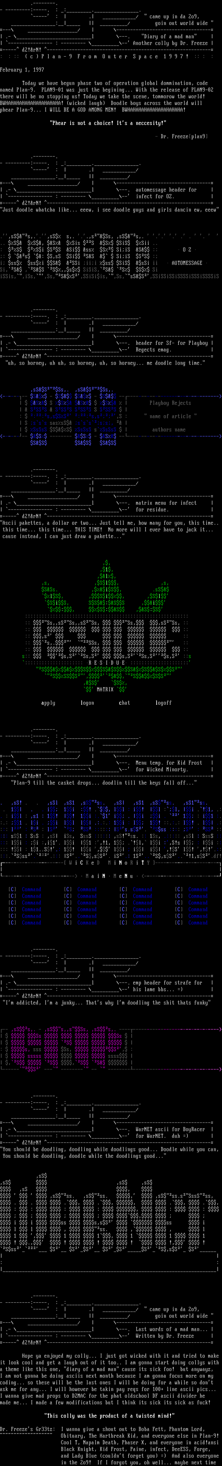 ascii stylingz by Dr. Freeze