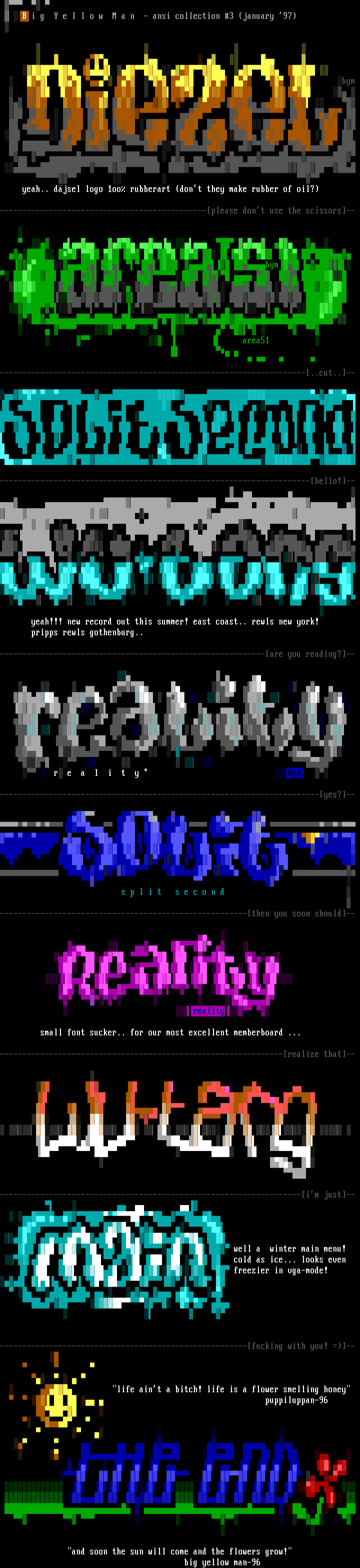 ansi collection #3 by big yellow man