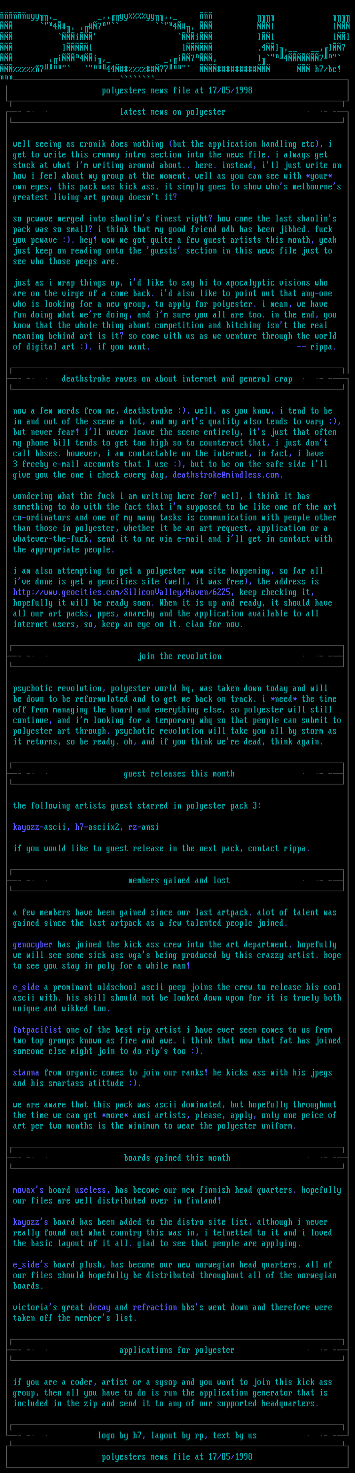 pack 3 news by polyester