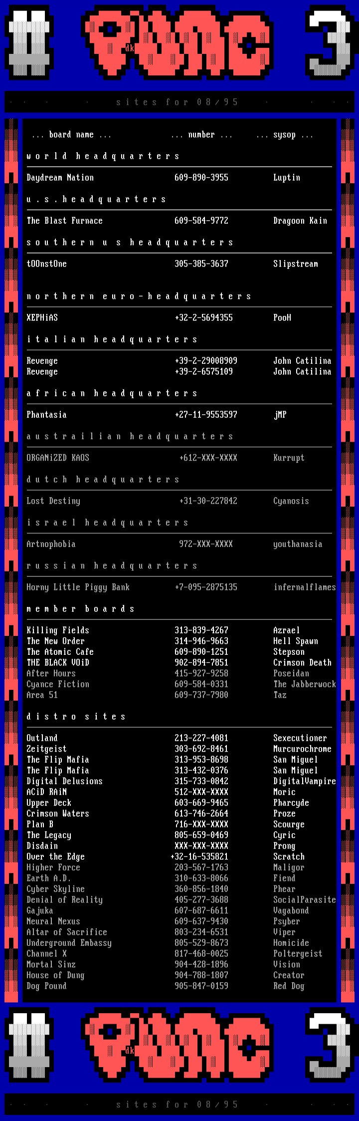 august site list