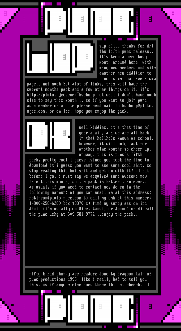 punc october 1995 info by senior staff