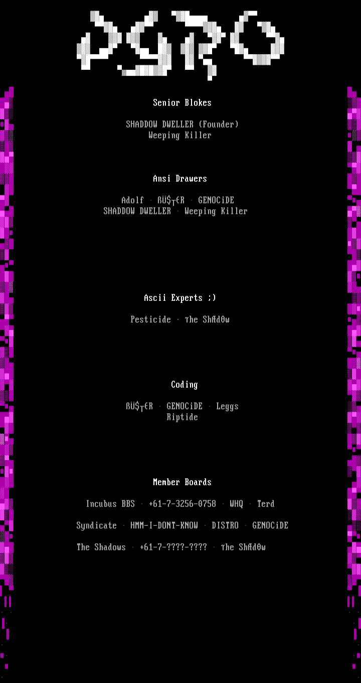 Members List by Weeping Killer