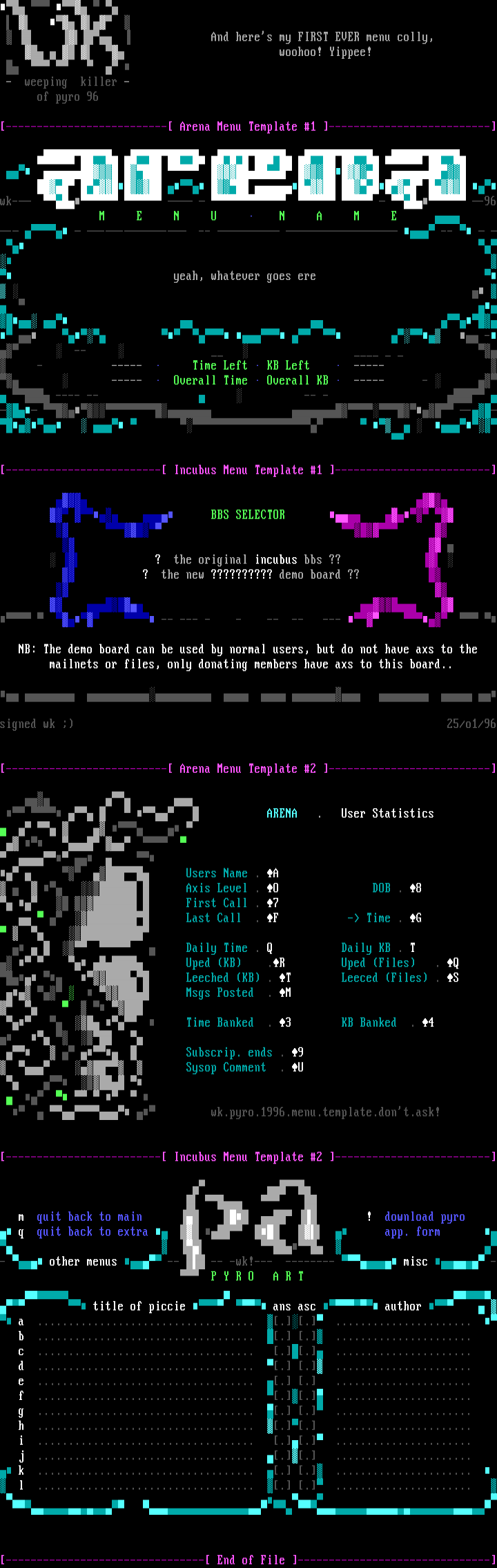 Menu Colly #1 by weeping killer