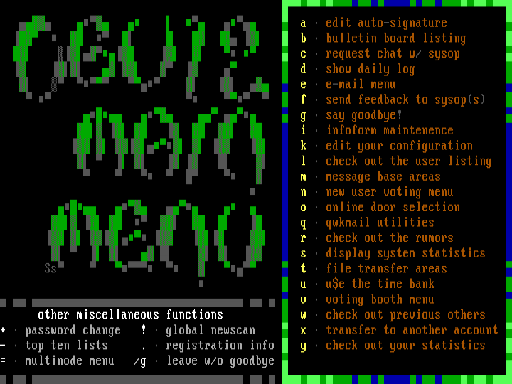 Obv/2 Main Menu by ShadowSorcerer