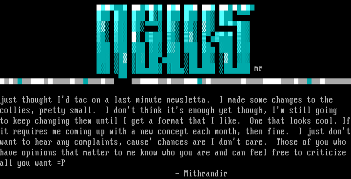 Mith's Newsletta (ao:021596) by Mithrandir