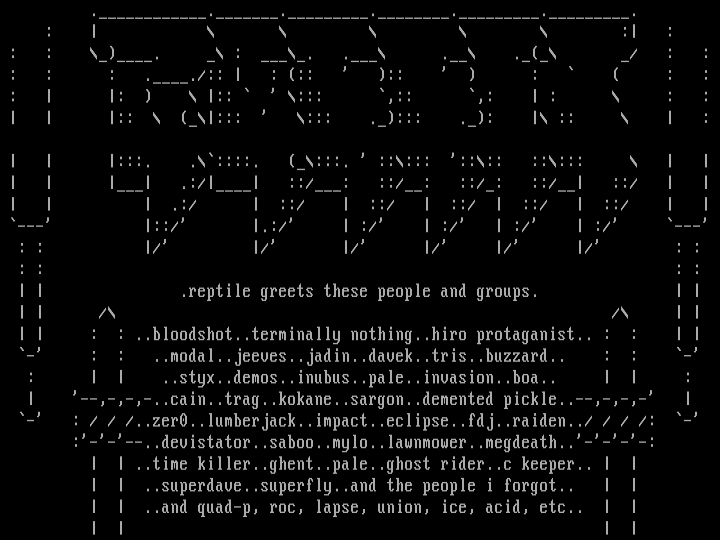 Greets and stuff by Reptile