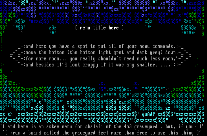 grave yard menu by Shamen