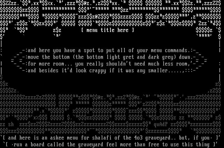 grave yard menu by Shamen