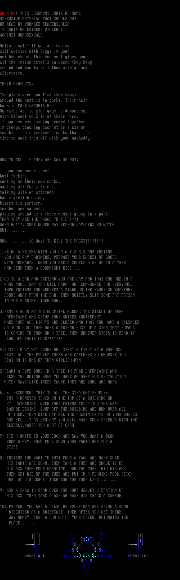 Fag killers Journal by SatanSlayer 666
