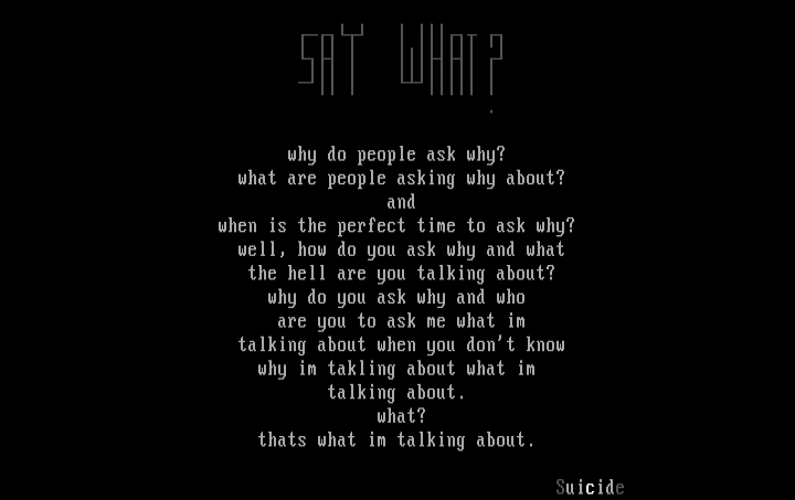 say wha? by suicide