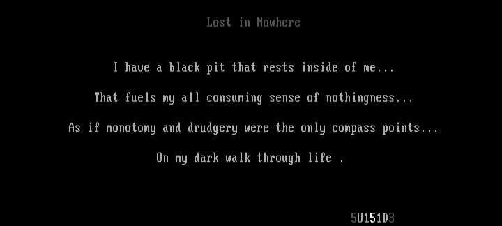 lost in nowhere by suicide