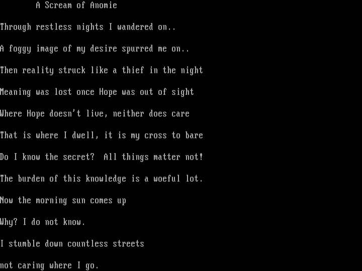 A Scream of Anomie by Cactus