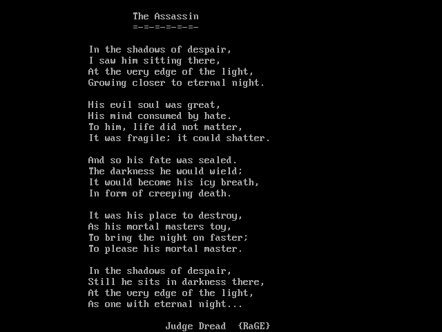 The Asassin by Judge Dread