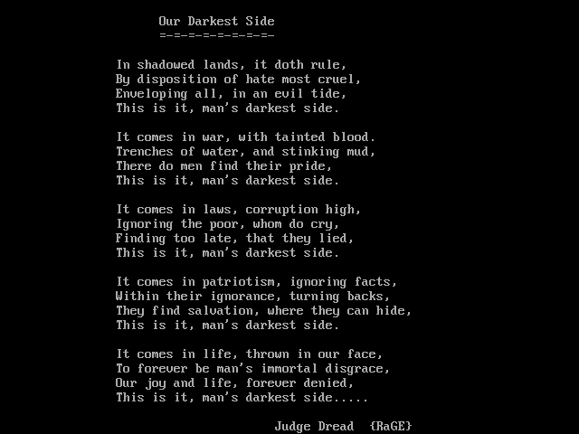 Our Darkest Side by Judge Dread