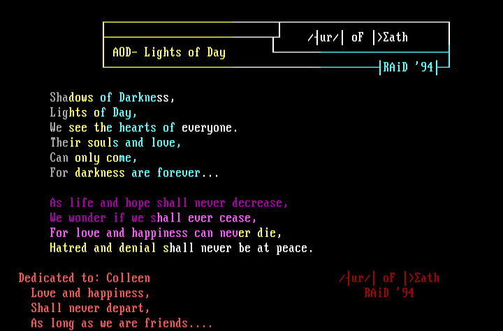 Lights Of Day by Aura Of Death