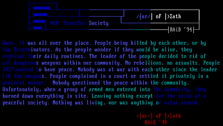 Peaceful Society by Aura Of Death
