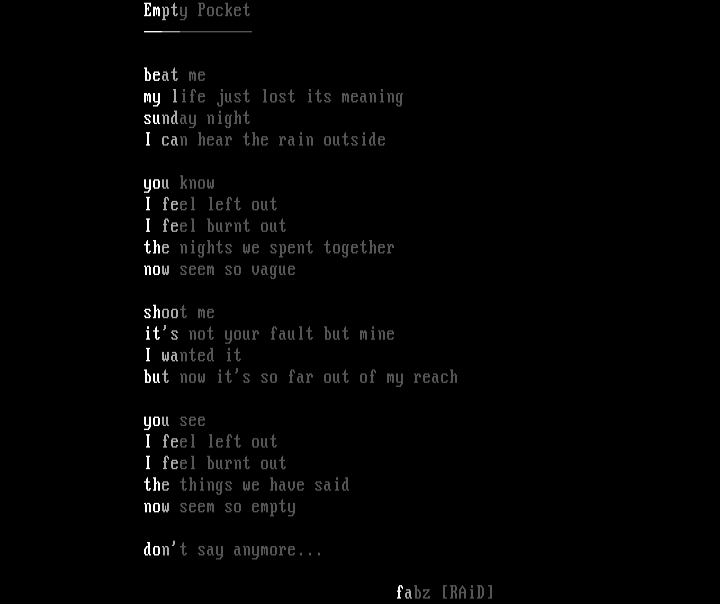 Empty Pocket by Fab One
